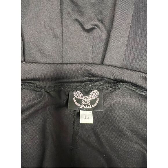 Fetch Women’s Large Black Pleated Mini Skort Stretch Y2K - Picture 4 of 5